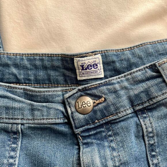 Vintage Lee Workwear straight leg high rise mid wash Carpenter Jeans size 10 - Picture 5 of 8